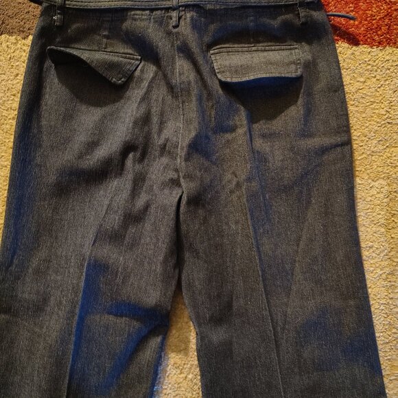 Larry Levine Stretch Casual Business Wear Pants Size 6 Dark Wash 77% Cotton - Picture 7 of 8